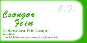 csongor fein business card